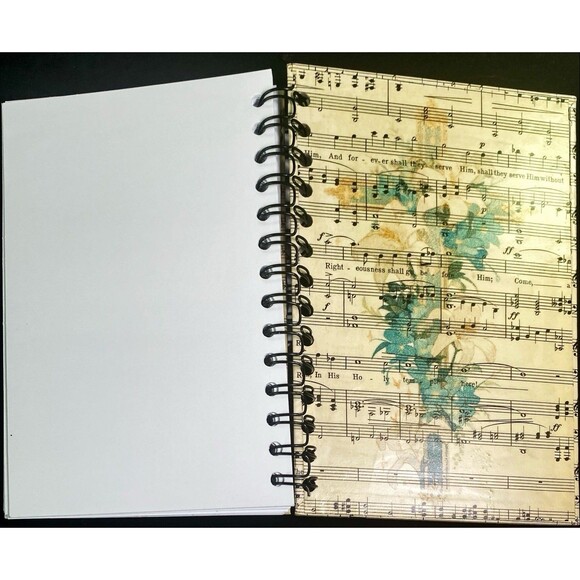 Journal Unique Jesus Designs Handmade Upcycled Spiral Notebook 200 Pages - Picture 3 of 5